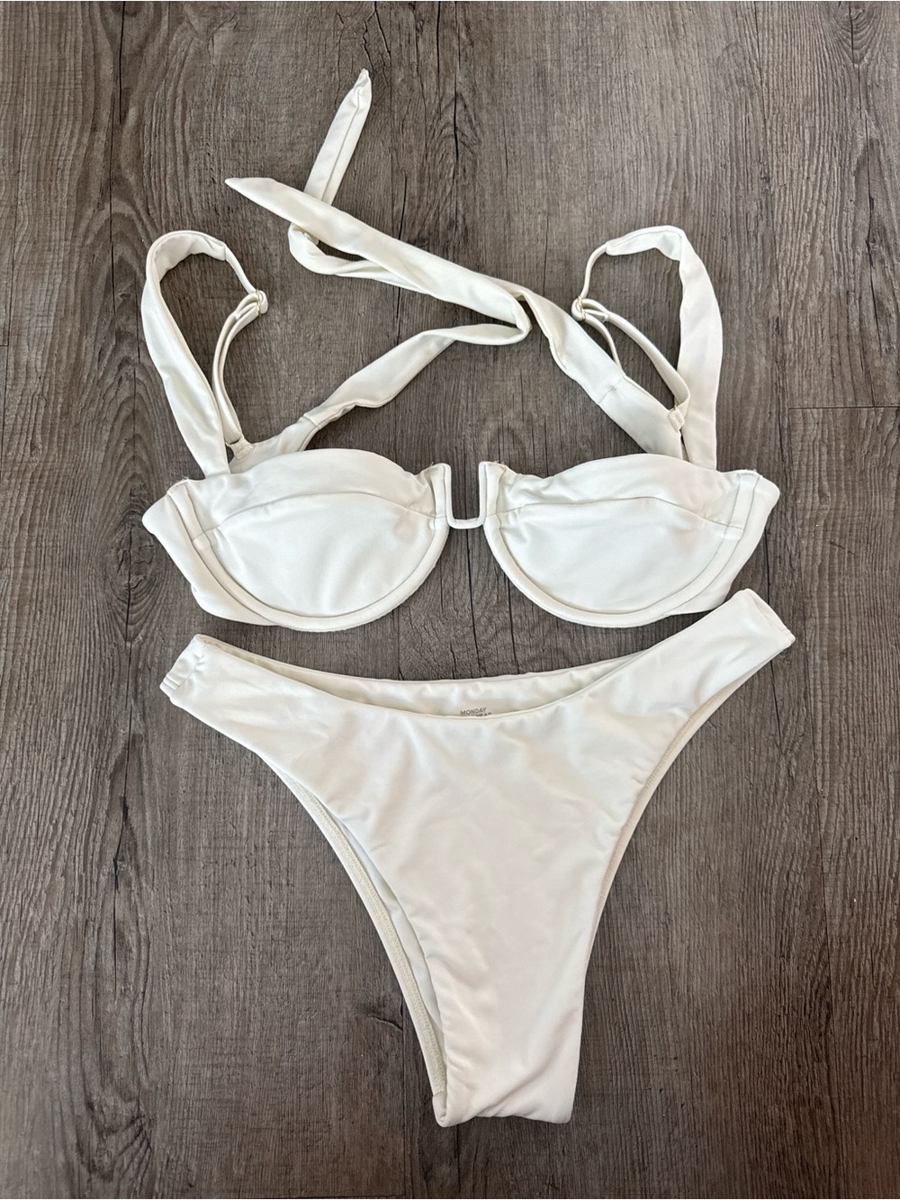 Monday Swimwear White Underwire Two-Piece Bikini